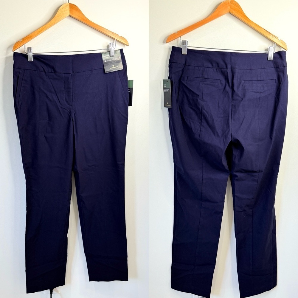 Worthington Slim Leg Blue Women’s Work Pants (12)